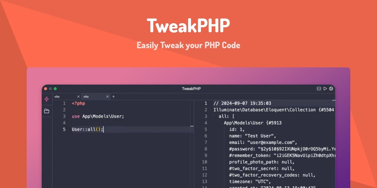 TweakPHP Easily Tweak Your PHP Code Made With Laravel Tweakphp easily tweak your php code made with laravel